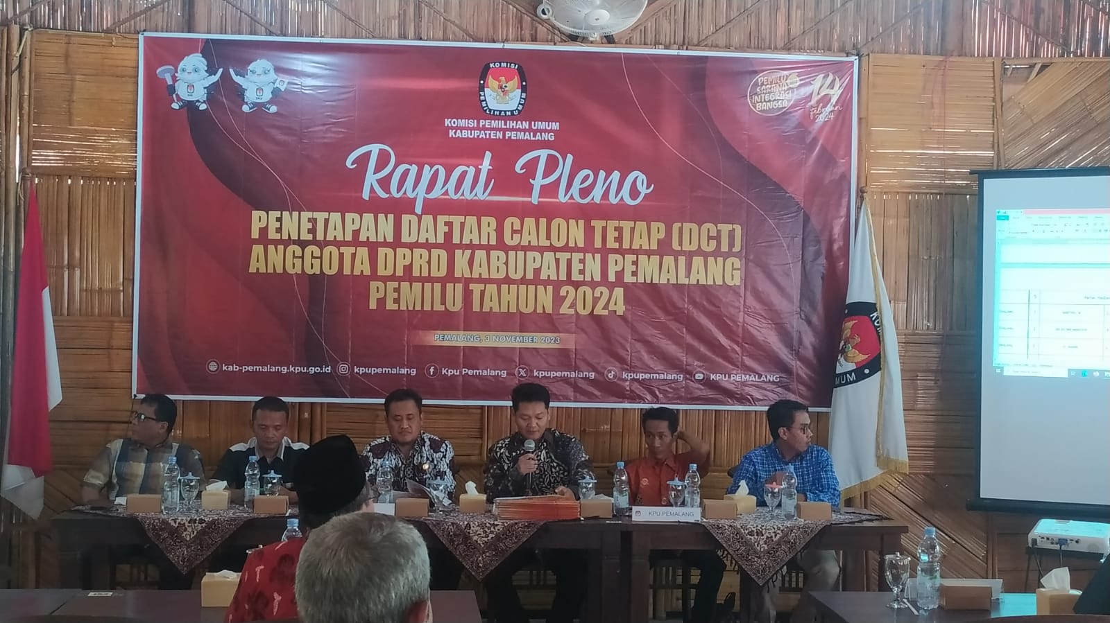 Rapat Pleno Penetapan Daftar Calon Tetap (DCT) Anggota DPRD Kabupaten Pemalang Dalam Pemilu Tahun 2024