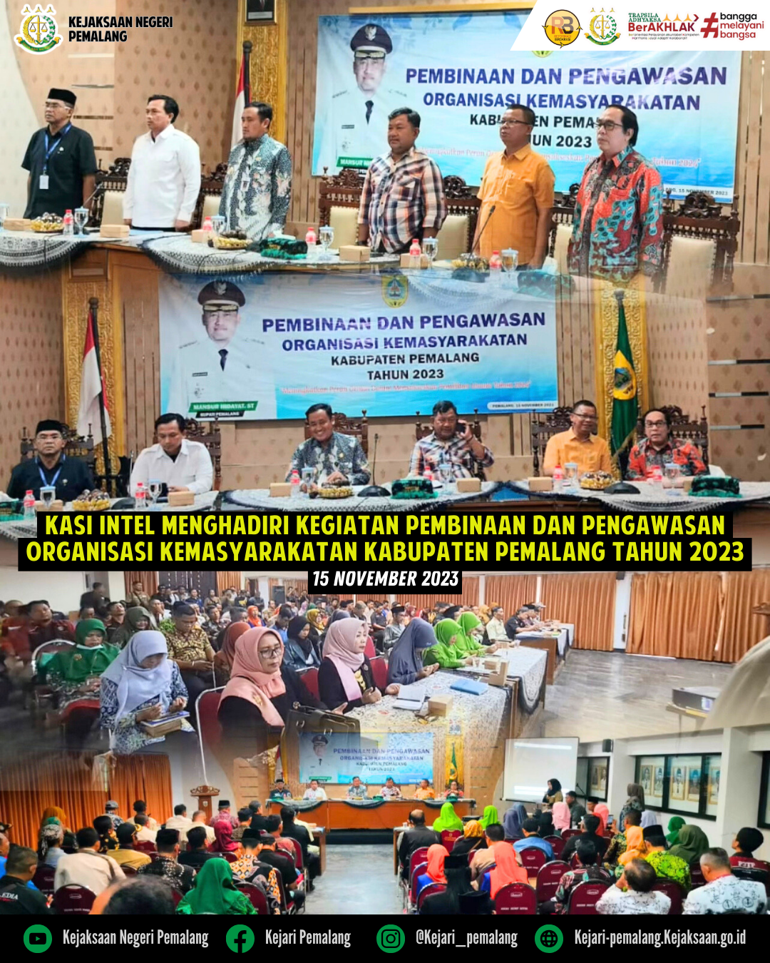 Kegiatan Pembinaan Dan Pengawasan Organisasi Kemasyarakatan Kabupaten Pemalang Tahun 2023