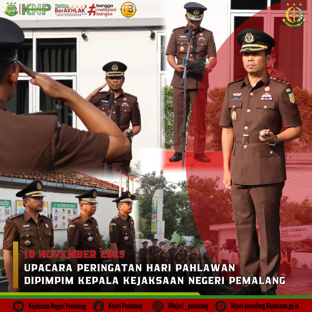 Upacara Peringatan Hari Pahlawan Dipimpin Kepala Kejaksaan Negeri Pemalang