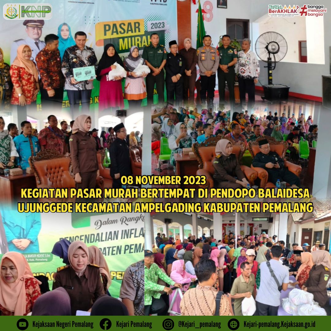 Kegiatan Pasar Murah Bertempat Di Pendopo Balaidesa Ujunggede Kec.Ampelgading Kab.Pemalang
