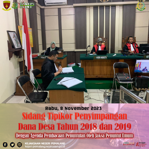 Sidang Tipikor Penyimpangan Dana Desa Tahun 2018 Dan 2019