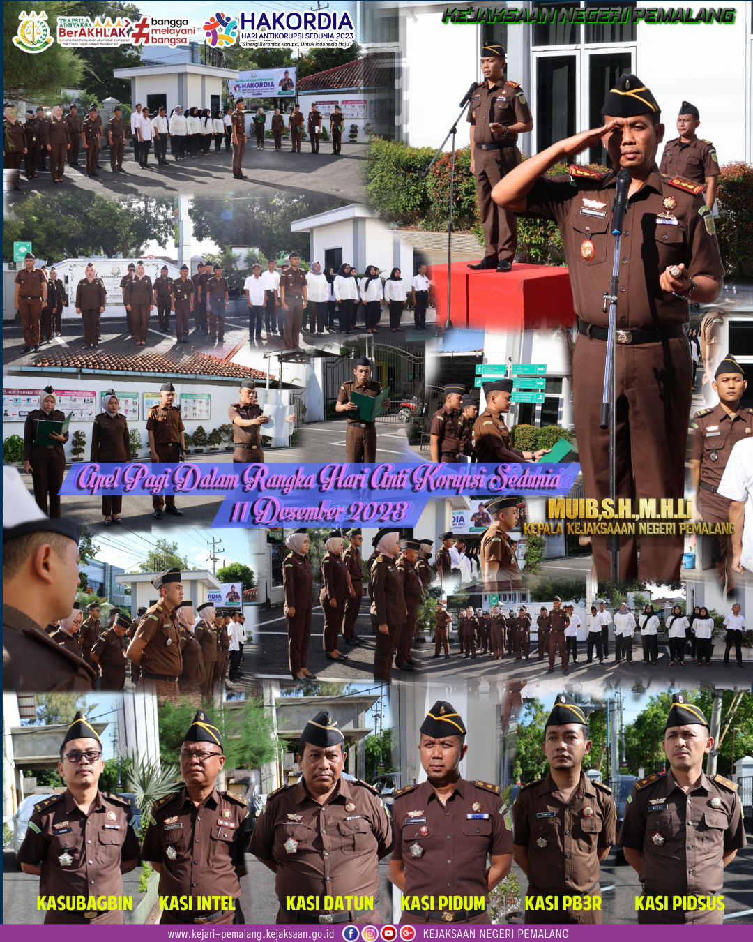 Apel Pagi Dalam Rangka Hari Anti Korupsi Sedunia 2023