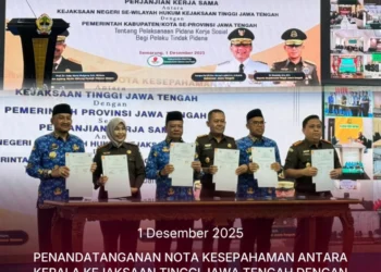 Penandatanganan Nota Kesepahaman Antara Kepala Kejaksaan Tinggi Jawa Tengah Dengan Gubernur Jawa Tengah dan Perjanjian Kerja Sama Antara Kepala Kejaksaan Negeri Dengan Walikota/Bupati Se-Jawa Tengah