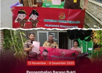 Pengembalian Barang Bukti dari Tindak Pidana yang Telah Berkekuatan Hukum Tetap (Inkracht) pada Periode 13 November – 8 Desember 2025