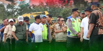 Kunjungan Gubernur Jawa Tengah dalam rangka meninjau percepatan penanganan bencana banjir bandang di Kabupaten Pemalang