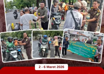 Kejaksaan Negeri Pemalang bersama Ikatan Adhyaksa Dharmakarini (IAD) Daerah Pemalang Berbagi Takjil Bulan Ramadhan 2 – 6 Maret 2026