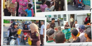Kejaksaan Negeri Pemalang bersama Ikatan Adhyaksa Dharmakarini (IAD) Daerah Pemalang Berbagi Takjil