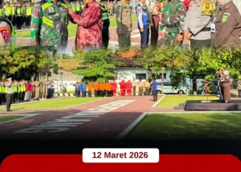 Apel Gelar Pasukan Operasi Kepolisian Terpusat “Ketupat Candi – 2026” dalam rangka pelayanan dan pengamanan perayaan Idul Fitri 1447 H