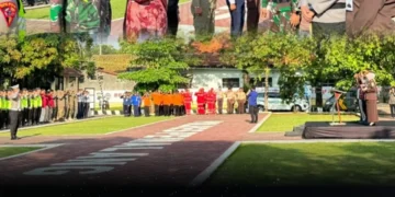 Apel Gelar Pasukan Operasi Kepolisian Terpusat “Ketupat Candi – 2026” dalam rangka pelayanan dan pengamanan perayaan Idul Fitri 1447 H