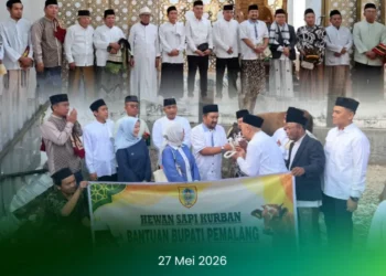 Shalat Idul Adha dan penyerahan hewan kurban 1447 H/2026 M.