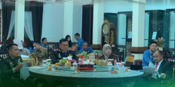 Rapat Forkopimda Kabupaten Pemalang dengan agenda pembahasan mekanisme/model pemungutan suara Pemilihan Kepala Desa (Pilkades) Serentak Tahun 2026