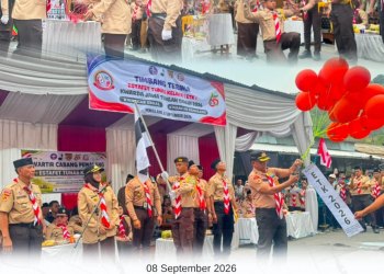 Upacara Timbang Terima Pasukan Estafet Tunas Kelapa (ETK)